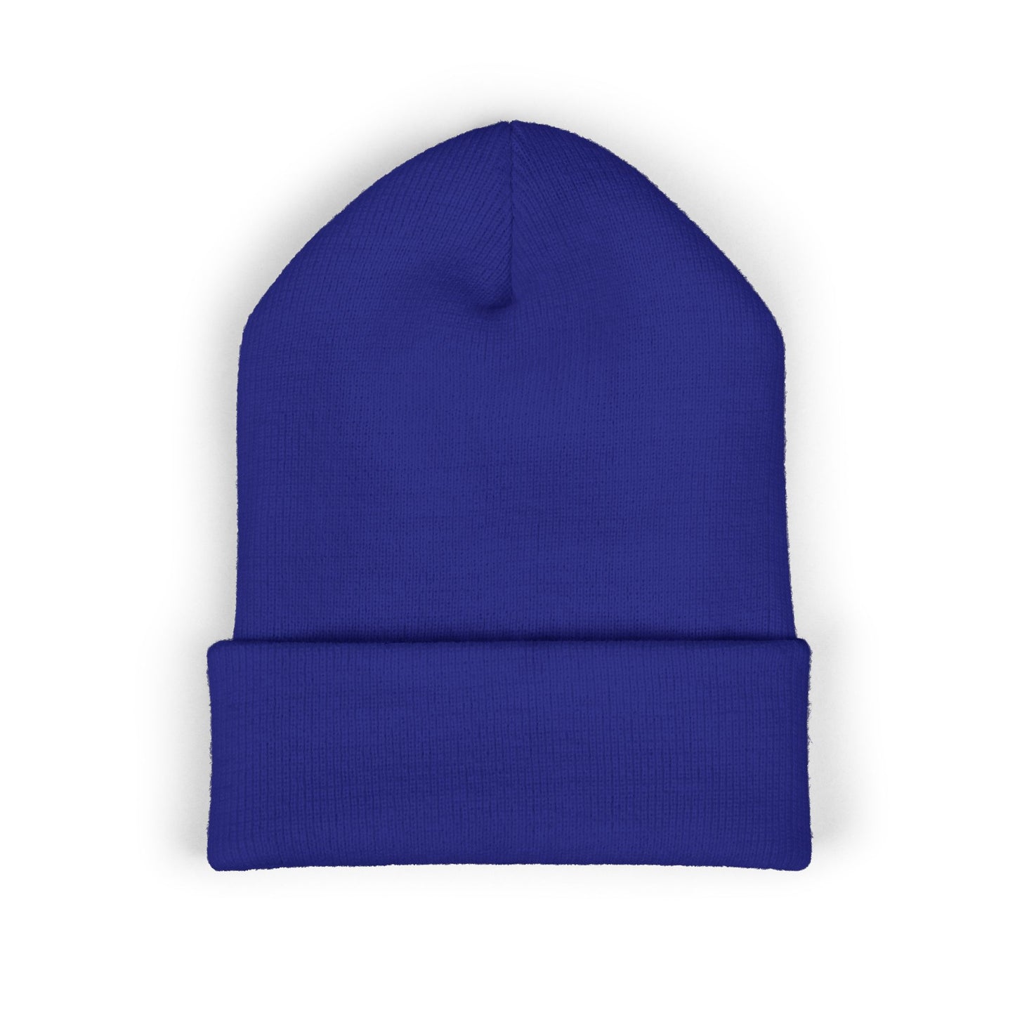 Cuffed Beanie Streetwear Knit Hat Embroidered with The Silver Fox Shield